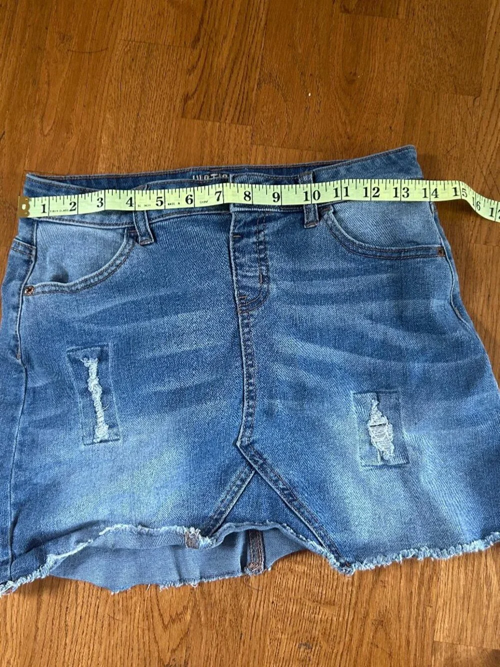 Justice Girls Size 16 Denim Skort Distressed Jean Skirt Shorts